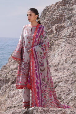 Ayzel Tropicana AZL-24-V2-02 Alenia Embroidered Lawn 3Pc Suit Collection 2024