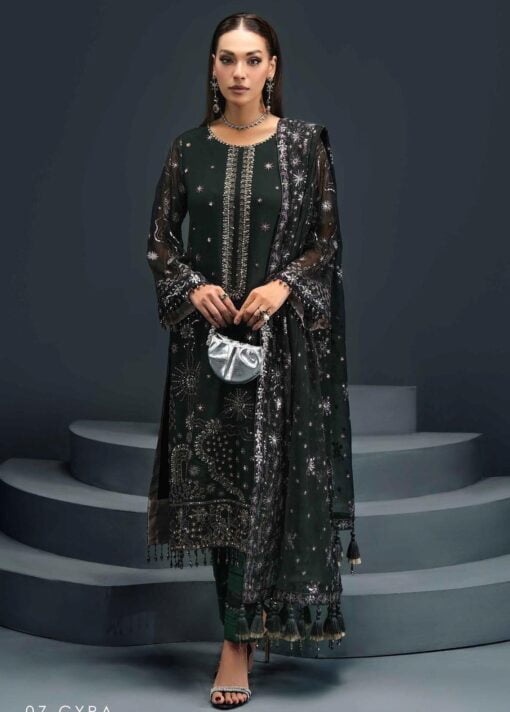 Alizeh Fashion D-07 Cyra Embroidered Chiffon 3Pc suit Collection 2024
