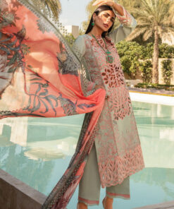 rang rasiya D-07 Orchid Carnation Embroidered Lawn 3Pc Suit Collection 2024