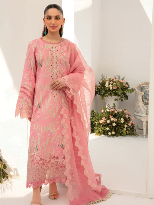 rang rasiya D-08 Aria Florence Embroidered Lawn 3Pc Suit Collection 2024