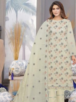 Ayla Zahra Allover D-08 Allover Embroidered Swiss 3Pc Collection 2024