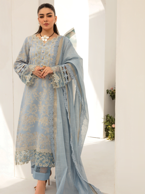 rang rasiya D-09 Mellow Florence Embroidered Lawn 3Pc Suit Collection 2024