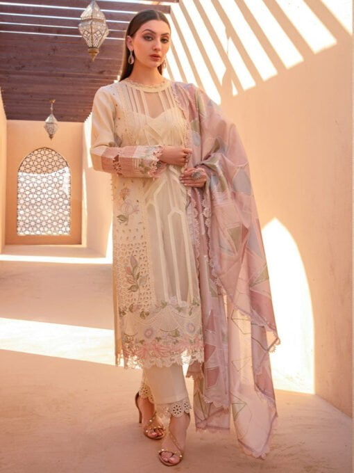 rang rasiya D-11 NOOREH Premium Embroidered Lawn 3Pc Suit Collection 2024