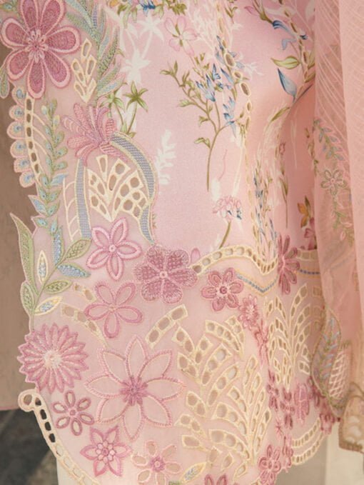 rang rasiya D-11 Amelia Carnation Embroidered Lawn 3Pc Suit Collection 2024