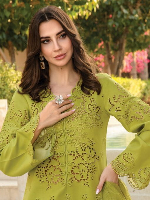 rang rasiya D-13 Freesia Carnation Embroidered Lawn 3Pc Suit Collection 2024