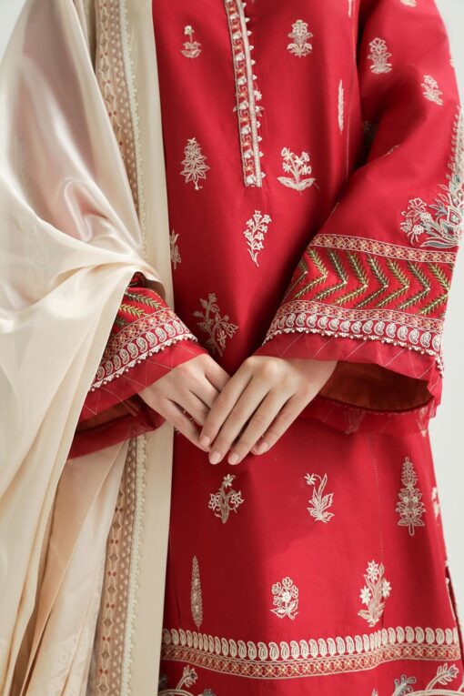 Zara Shahjahan D-14A MYRA Embroidered Luxury Lawn 3Pc Suit Collection 2024