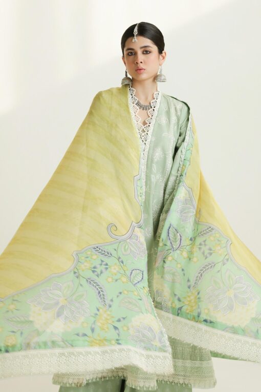 Zara Shahjahan D-01B MAHI Embroidered Luxury Lawn 3Pc Suit Collection 2024