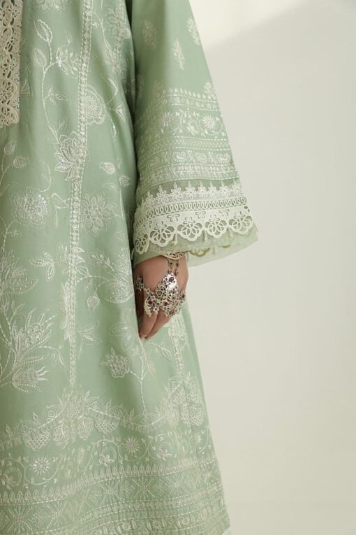 Zara Shahjahan D-01B Mahi Embroidered Luxury Lawn 3Pc Suit Collection 2024