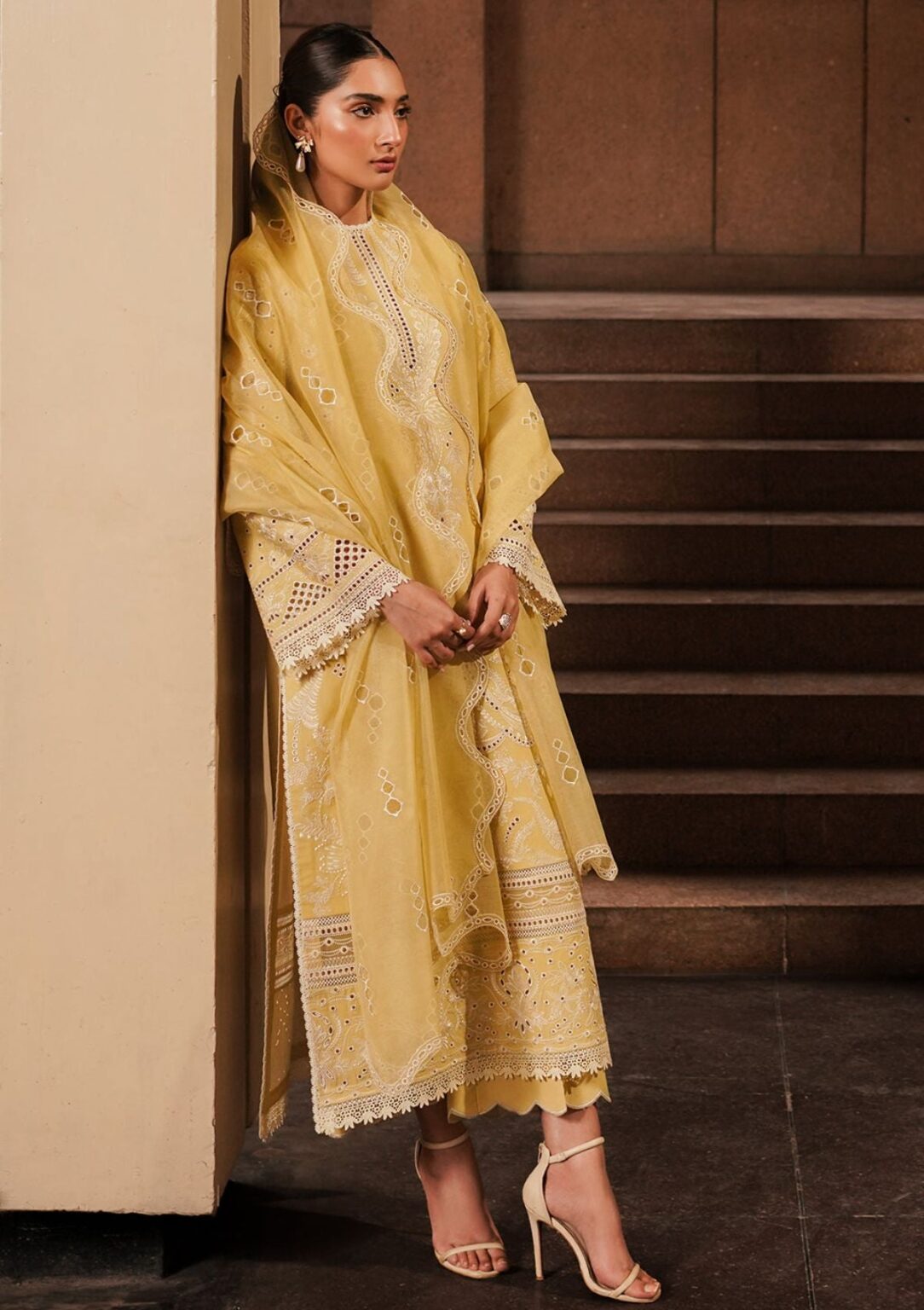 Afrozeh Acf 1 Canary Chikankari Lawn Collection