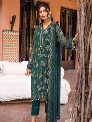 Gul Ahmed FE-42003 Festive Eid Embroidered Chiffon Collection 2024