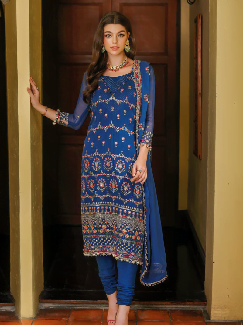 Gul Ahmed LE-42014 Premium Embroidered Chiffon 3Pc Collection 2024