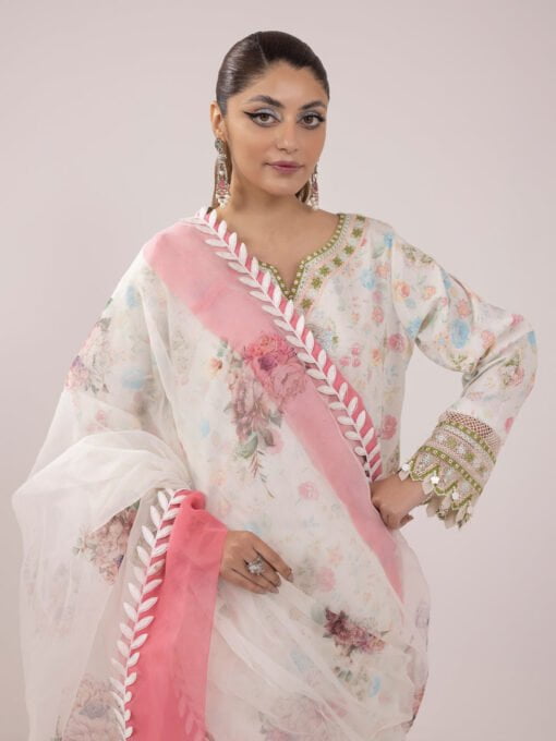 Faiza Faisal - Nargis Embroidered Lawn 3Pc Suit Collection 2024