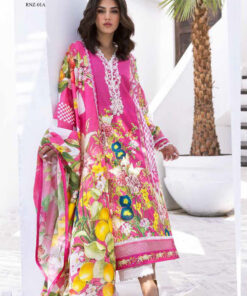 Roheenaz Leya RNZ-01A Coral Reef Printed Lawn 3Pc Suit Collection 2024