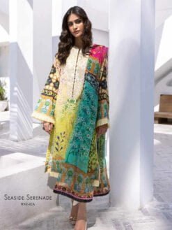 Roheenaz Leya RNZ-02A Seaside Serenade Printed Lawn 3Pc Suit Collection 2024