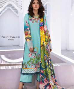 Roheenaz Leya RNZ-08B Parrot Paradise Printed Lawn 3Pc Suit Collection 2024