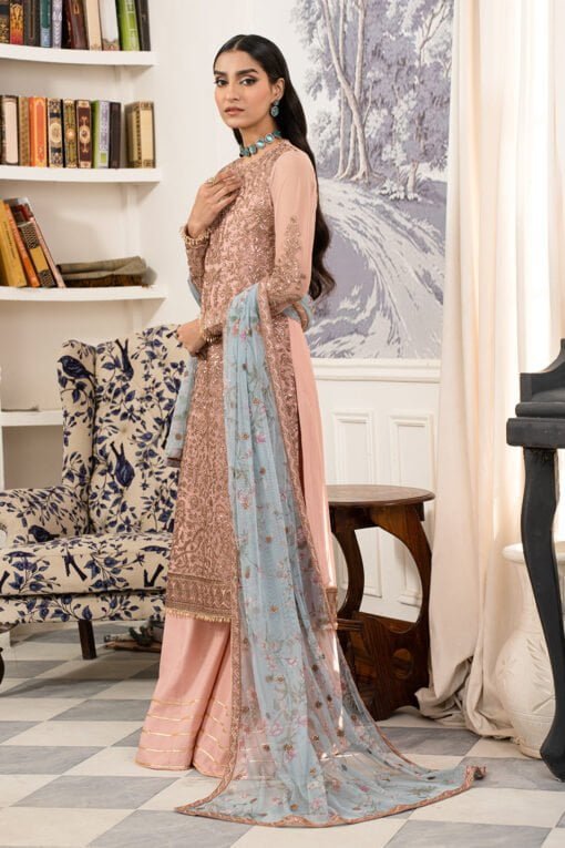 Zarif Afsanah ZAF 08 HASEEN Luxury Embroidered Net 3Pc Collection 2024