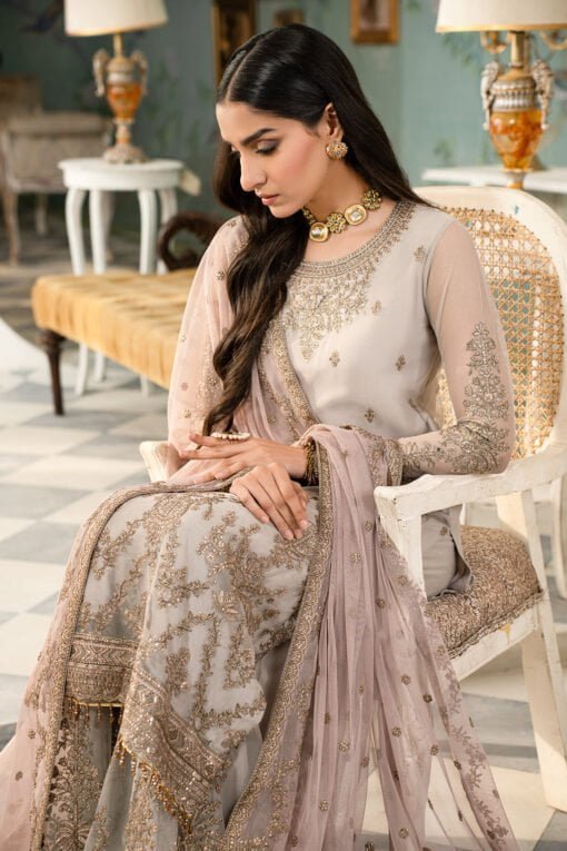 Zarif Afsanah ZAF 06 NAFEES Luxury Embroidered Net 3Pc Collection 2024