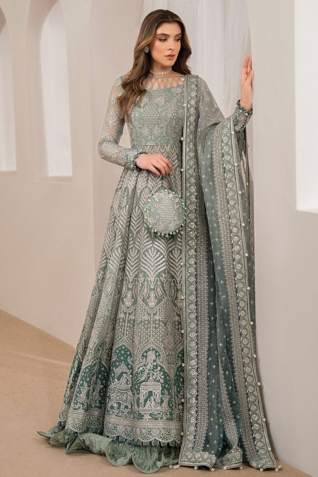 Jazmin Uc-3026 Formal Embroidered Chiffon 3Pc Collection 2024
