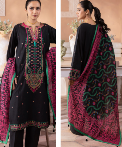 Zellbury WUS24E31138 Embroidered Cambric 3Pc suit Collection 2024