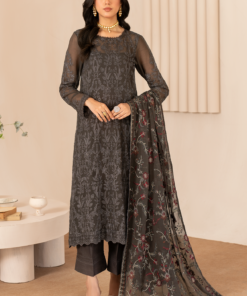 Zarif Thread Works ZL-01 FAHIMA Works Embroidered Chiffon 3Pc Collection 2024