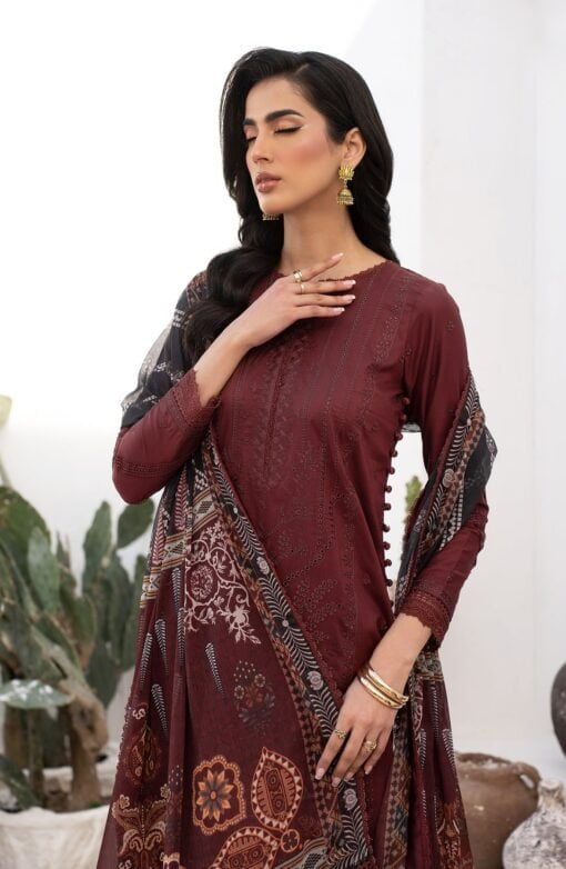 Zarif ZL-02 ELVIRA Eid Embroidered Lawn 3Pc Suit Collection 2024