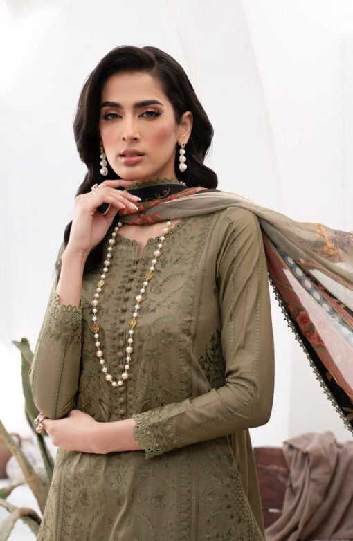 Zarif ZL-06 REMIAH Eid Embroidered Lawn 3Pc Suit Collection 2024