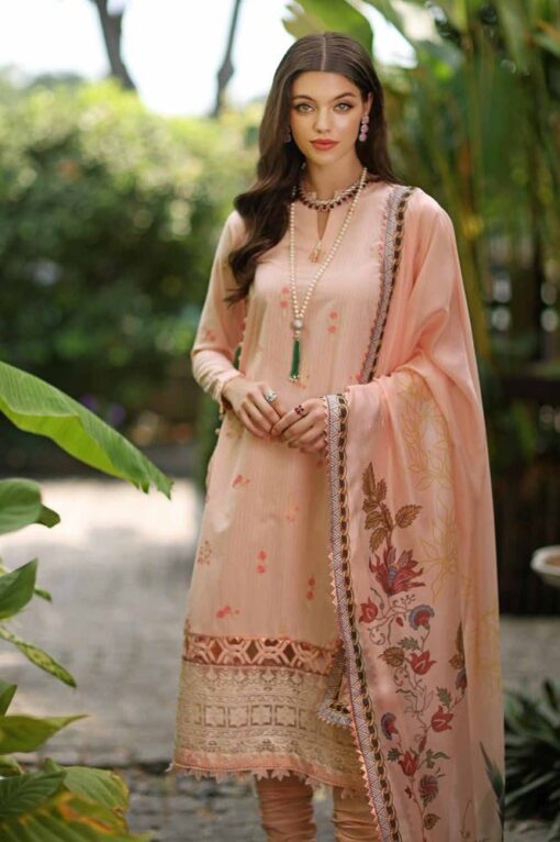 Gul Ahmed Ssm-42003 Premium Embroidered Lawn 3Pc Suit Collection 2024