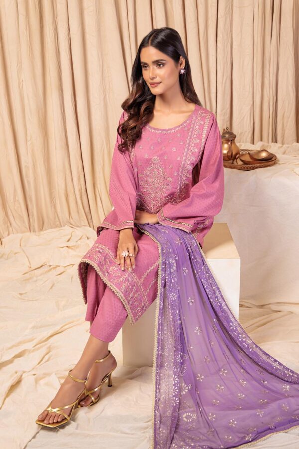 Bonanza Satrangi L Purple Jacquard 3 Piece Ss5243P32 Festive Pret 2024