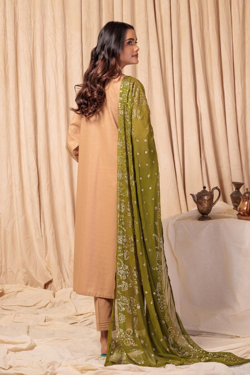 Bonanza Satrangi Beige Jacquard 3 Piece Ss5243p28 Festive Pret 2024