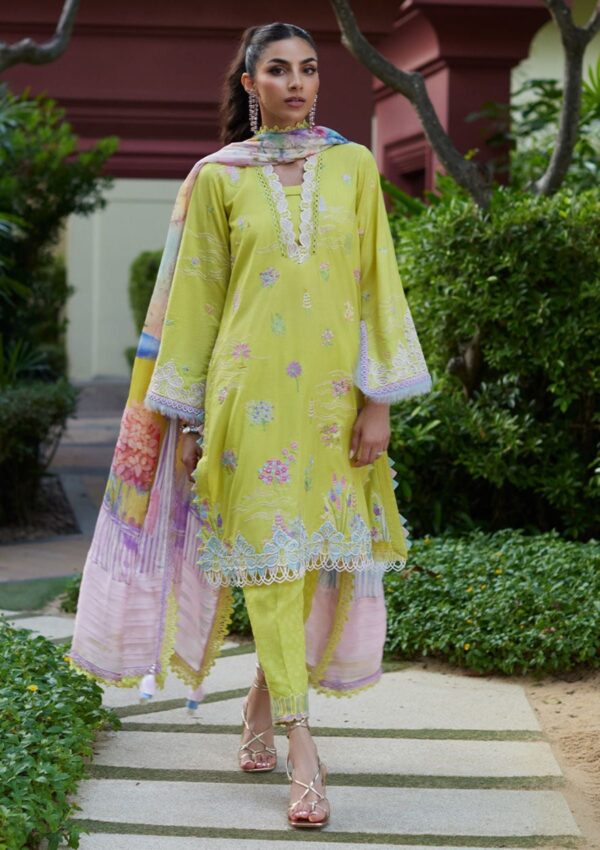 Farah Talib Aziz Suay Luxury Unstitched '24 Misora Mint Green Fta 11 Lawn Collection