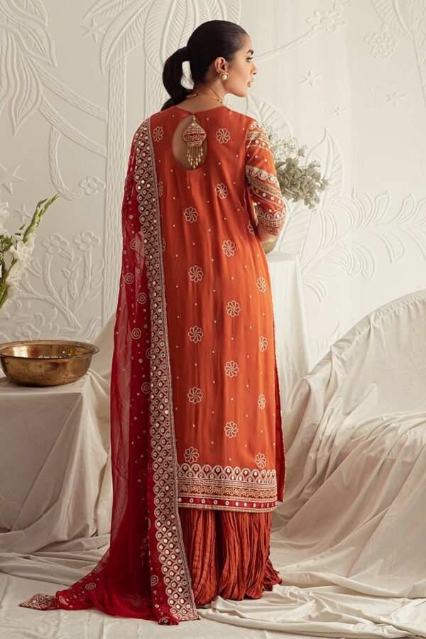 Cross Stitch Crimson Ruby 4Pc Chiffon Embroidered Suit