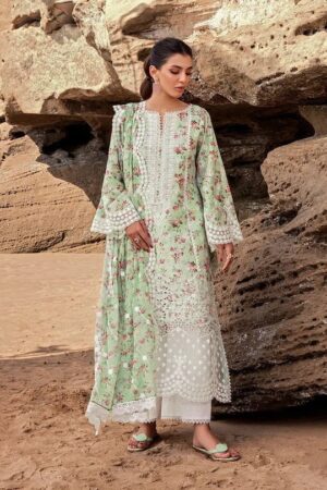 Zainab Chottani D-09a Esme Embroidered Chikankari Lawn 3pc Suit Collection 2024