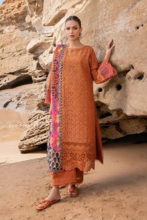 Zainab Chottani D-04a Naysa Embroidered Chikankari Lawn 3pc Suit Collection 2024