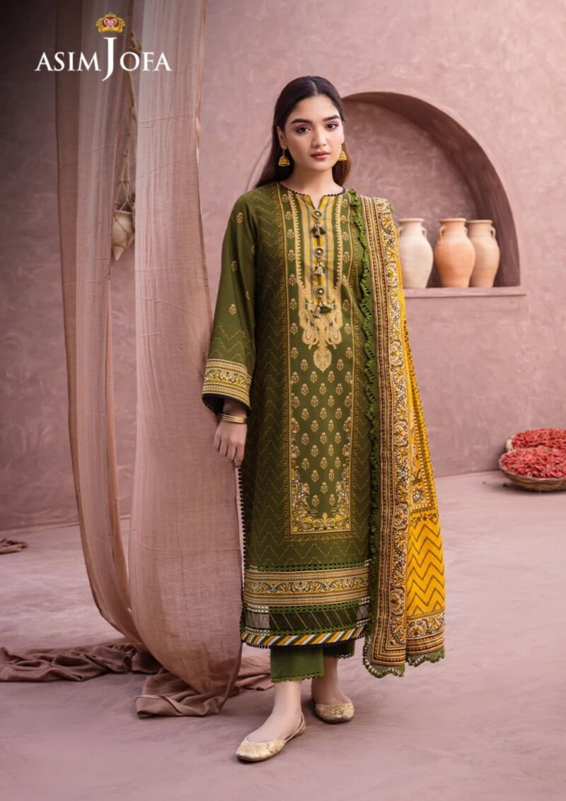 Asim Jofa Ajp24 01 Prints Premium Lawn Collection