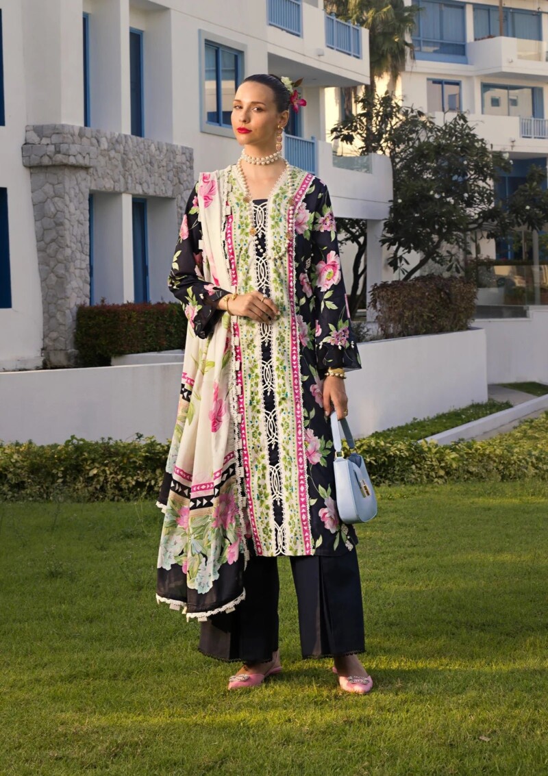 Elaf Printed Lawn-05A Ebony