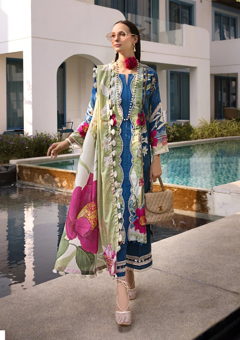 Elaf Printed Lawn-08B Toscana