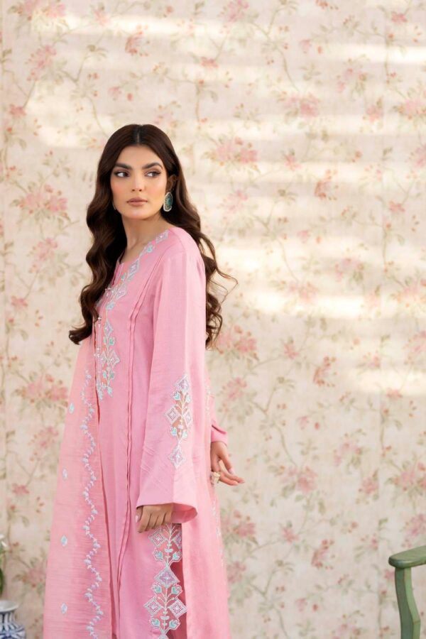 La Rosaa Spring Lss-24-05 Pink Spring Summer Embroidered Lawn Stitched Collection 2024