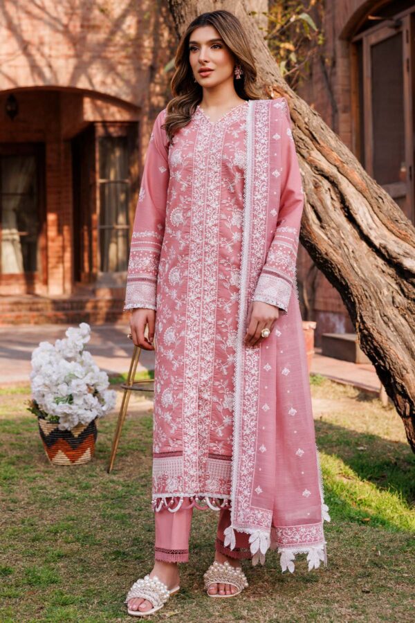 Farasha Pearl Mist Embroidered Lawn Ss'24