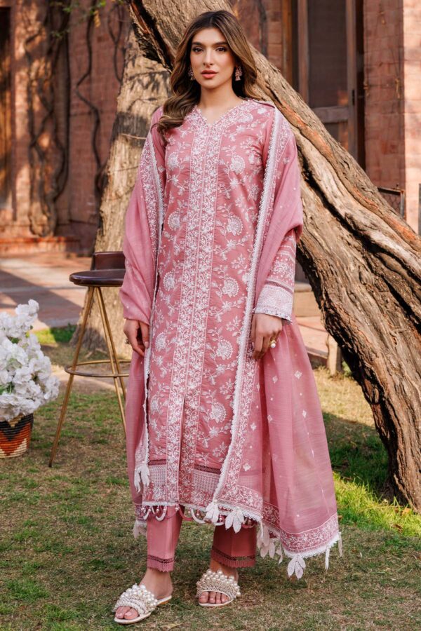 Farasha Pearl Mist Embroidered Lawn Ss'24