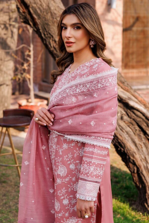 Farasha Pearl Mist Embroidered Lawn Ss'24