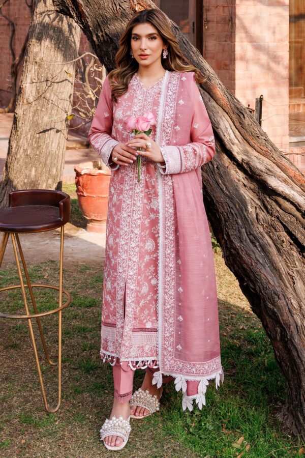 Farasha Pearl Mist Embroidered Lawn Ss'24