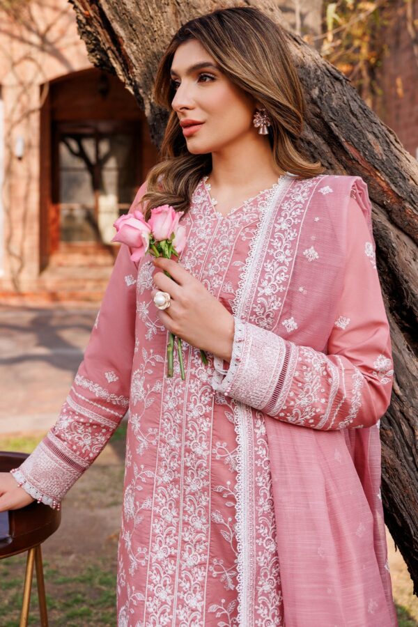 Farasha Pearl Mist Embroidered Lawn Ss'24