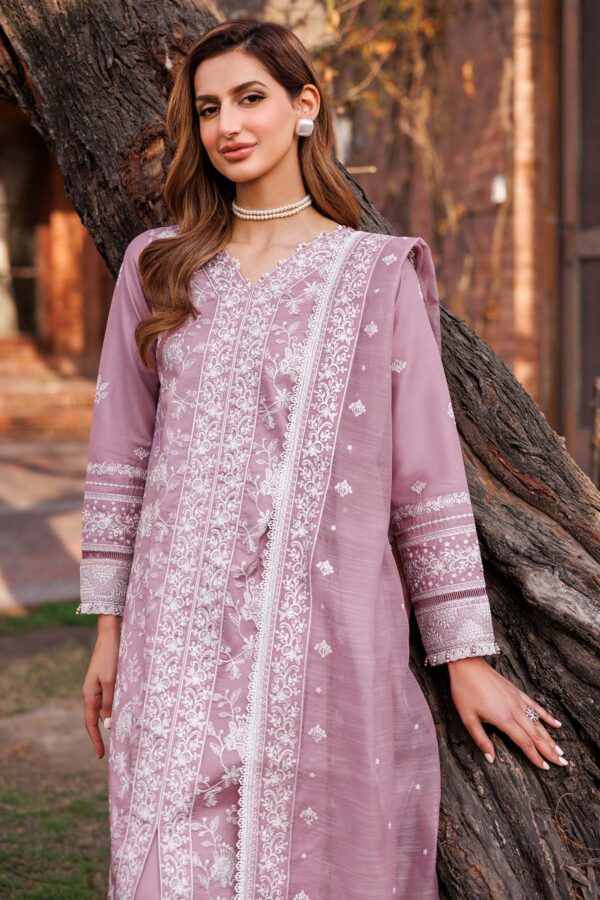 Farasha Dainty Lilac Embroidered Lawn Ss'24