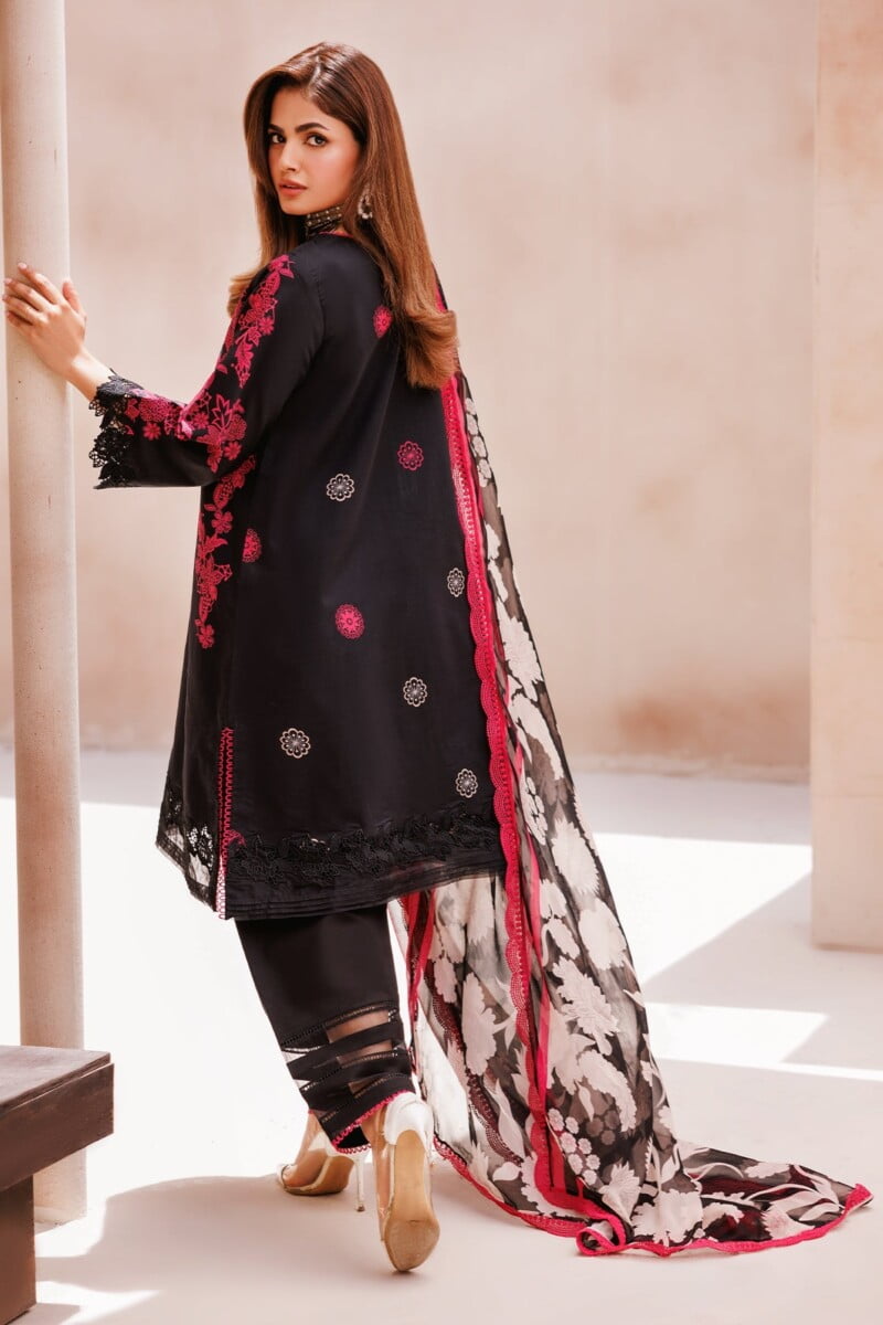 Charizma 3 Pc Unstitched Printed Lawn Cp4 59 Black Collection 2024