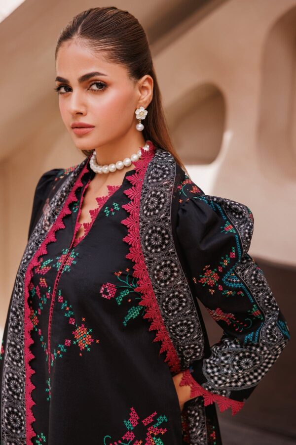 Charizma 3 Pc Unstitched Printed Lawn Cp4 65 Black Collection 2024