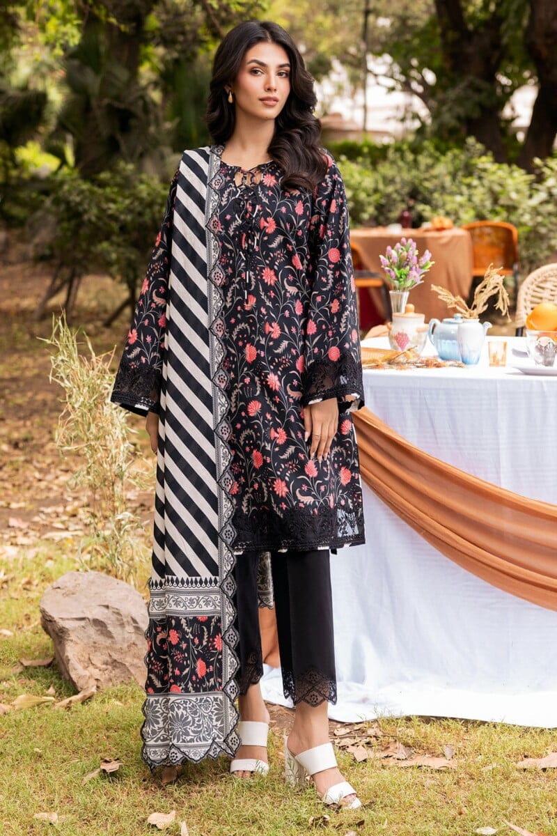 Charizma 3 Pc Unstitched Embroidered Lawn Crn4 02 Range Vol 1 2024