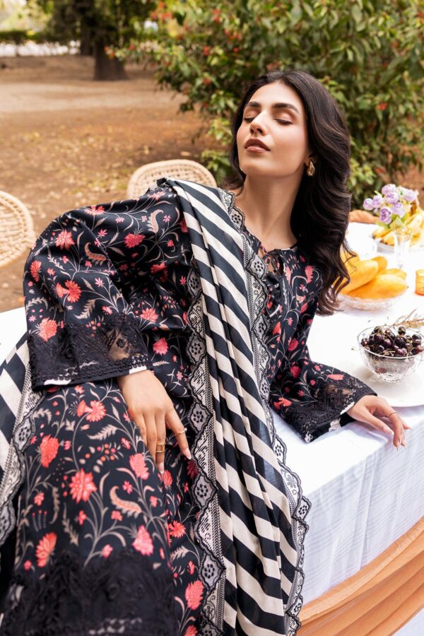 Charizma 3 Pc Unstitched Embroidered Lawn Crn4 02 Range Vol 1 2024