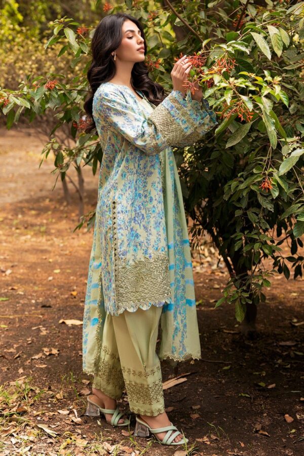 Charizma 3 Pc Unstitched Embroidered Lawn Crn4 05 Range Vol 1 2024