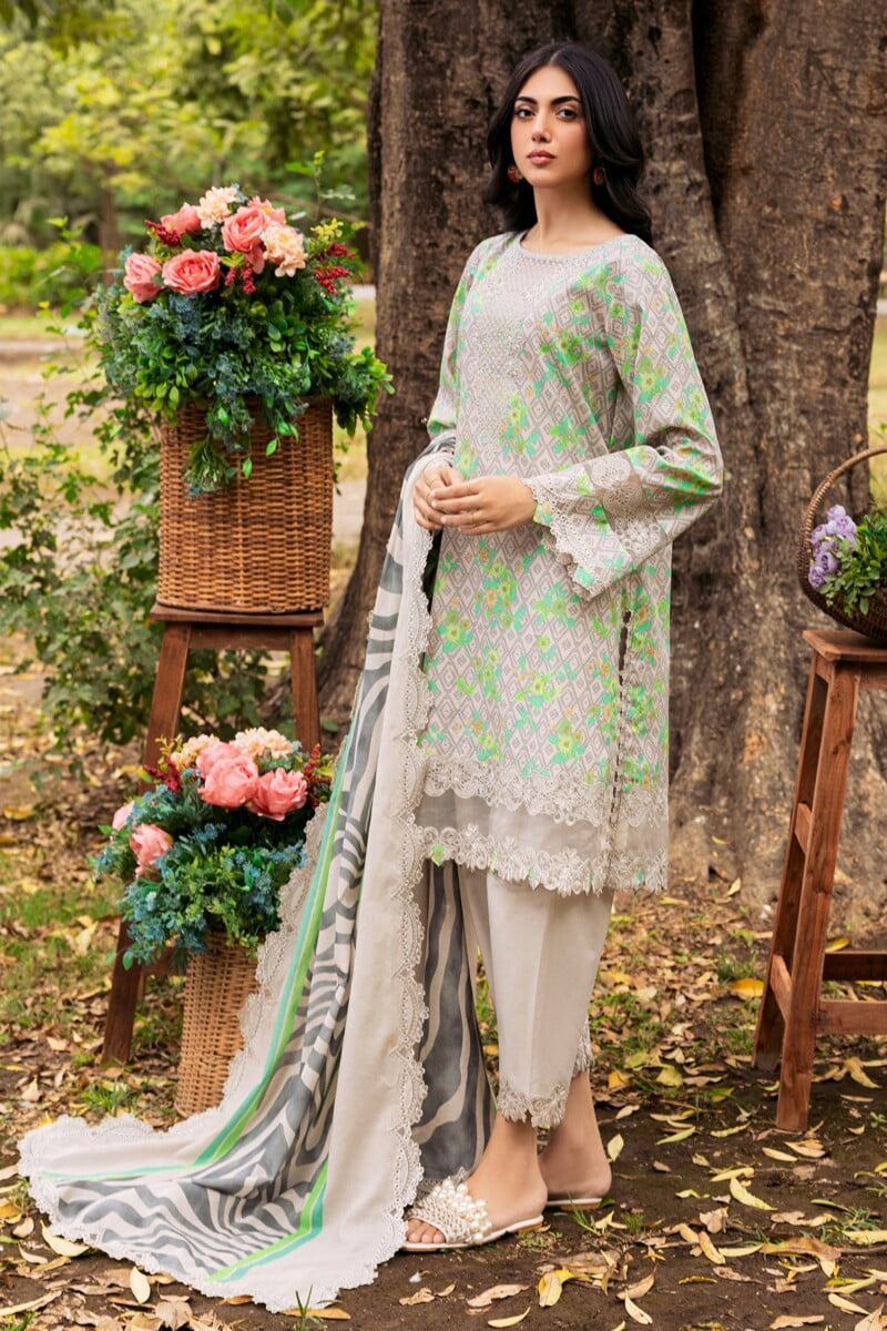 Charizma 3 Pc Unstitched Embroidered Lawn Crn4 08 Range Vol 1 2024