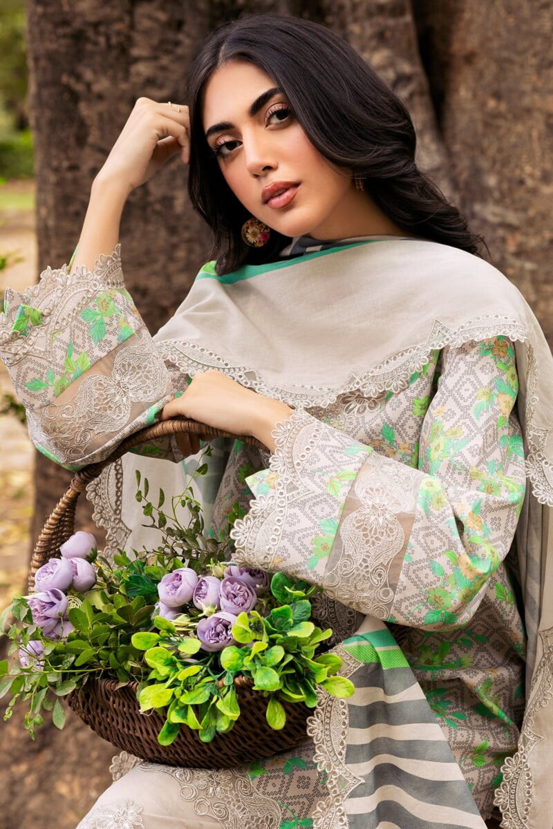 Charizma 3 Pc Unstitched Embroidered Lawn Crn4 08 Range Vol 1 2024